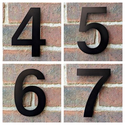 7 inch black house numbers